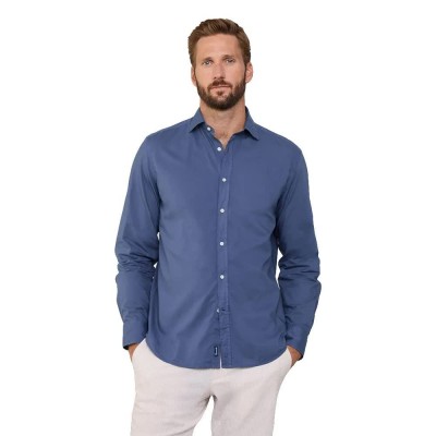 риза,с,дълъг,ръкав,мъжки,ризи,façonnable,voile,long,sleeve,shirt,blue