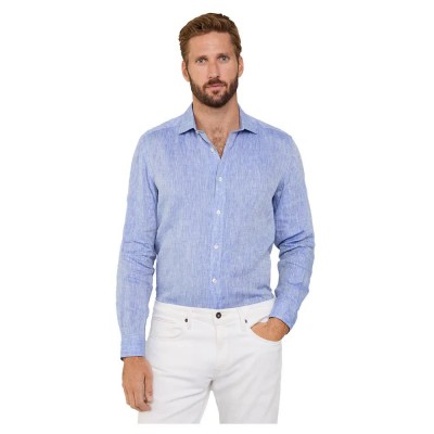 риза,с,дълъг,ръкав,мъжки,ризи,façonnable,yd,plain,long,sleeve,shirt,blue