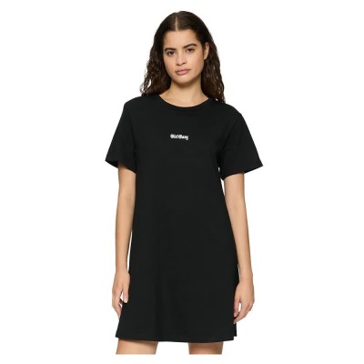 детска,фланелка,с,къс,ръкав,дамски,поли,и,рокли,miss,tee,girl,gang,short,sleeve,short,dress,black,(black)