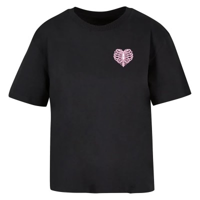 тениска,мъжки,тениски,miss,tee,heart,cage,rose,short,sleeve,t,shirt,black,(black)