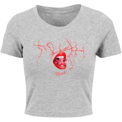 тениска,мъжки,тениски,miss,tee,muah,cropped,short,sleeve,t,shirt,grey,(grey)