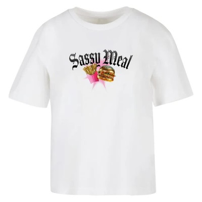 тениска,мъжки,тениски,miss,tee,sassy,meal,short,sleeve,t,shirt,white,(white)
