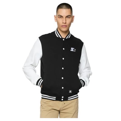яке,мъжки,якета,дамски,якета,и,палта,starter,black,label,starter,college,fleece,jacket,black,(black,white)