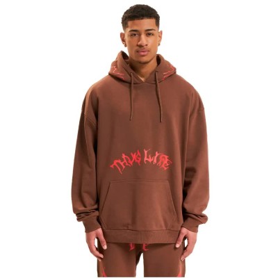 суичър,мъжки,пуловери,thug,life,ink,hoodie,brown,(brown)