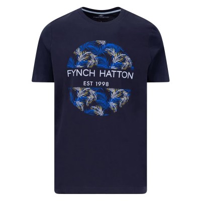 тениска,мъжки,тениски,fynch,hatton,15041315,artwork,short,sleeve,t,shirt,navy,(blue)