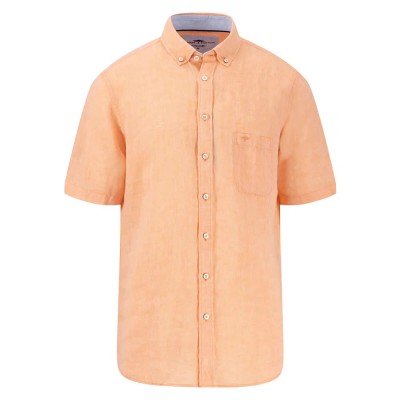 риза,с,къс,ръкав,мъжки,ризи,fynch,hatton,15046001,premium,linen,short,sleeve,shirt,orange,(sunny,orange)