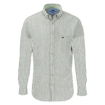 риза,с,дълъг,ръкав,мъжки,ризи,fynch,hatton,15046140,classic,linen,stripes,long,sleeve,shirt,green,(olive)
