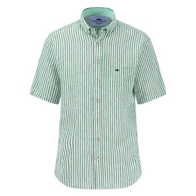 риза,с,къс,ръкав,мъжки,ризи,fynch,hatton,15046141,classic,linen,stripes,short,sleeve,shirt,green,(turf,green)