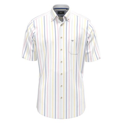 риза,с,къс,ръкав,мъжки,ризи,fynch,hatton,15048491,summer,oxford,stripes,short,sleeve,shirt,vivid,yellow,(white)