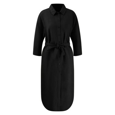 рокля,дамски,поли,и,рокли,fynch,hatton,3,4,sleeve,linen,mix,3,4,sleeve,dress,black