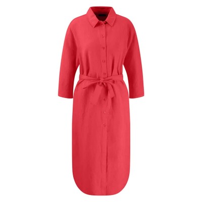 рокля,дамски,поли,и,рокли,fynch,hatton,linen,mix,long,sleeve,dress,summer,red,(red)