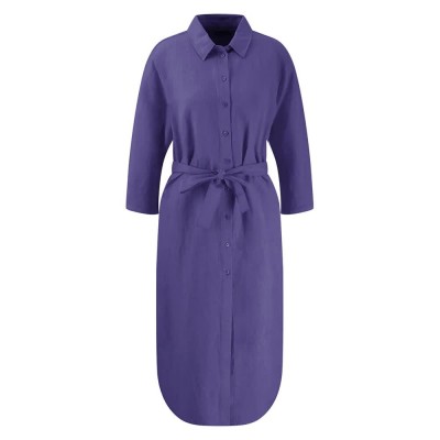 рокля,дамски,поли,и,рокли,fynch,hatton,3,4,sleeve,linen,mix,3,4,sleeve,dress,summer,lavender,(purple)