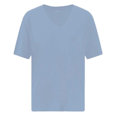 тениска,дамски,тениски,fynch,hatton,basic,short,sleeve,v,neck,t,shirt,summer,lavender,619,(blue)