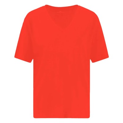 тениска,дамски,тениски,fynch,hatton,basic,short,sleeve,v,neck,t,shirt,summer,red,(red,orange)