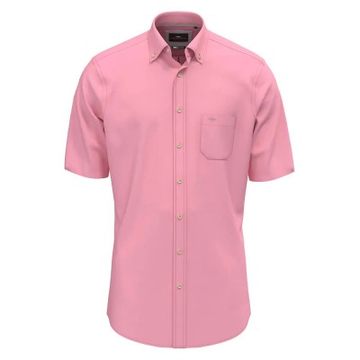 риза,с,къс,ръкав,мъжки,ризи,fynch,hatton,classic,solid,slub,short,sleeve,shirt,pink,(peony)