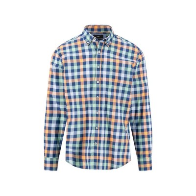 карирана,риза,мъжки,ризи,fynch,hatton,colorful,combi,checks,long,sleeve,shirt,multicolor,(sunny,orange)