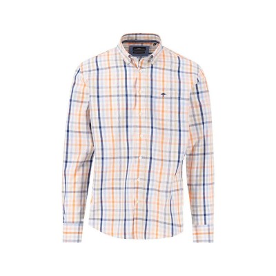 карирана,риза,мъжки,ризи,fynch,hatton,combi,check,long,sleeve,shirt,beige,(sunny,orange)