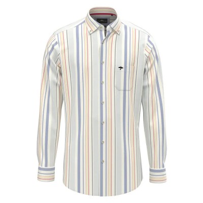 риза,с,дълъг,ръкав,мъжки,ризи,fynch,hatton,colorful,oxford,stripes,long,sleeve,shirt,poppy,red,(multicolor)