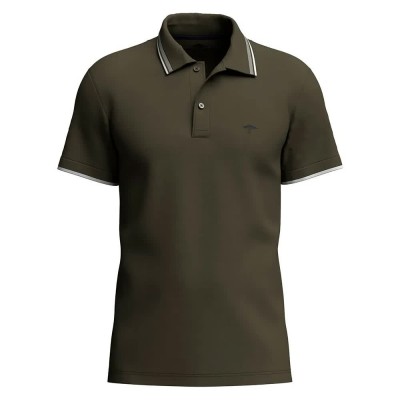 мъжки,блузи,с,яка,fynch,hatton,contrast,tipping,short,sleeve,polo,dark,khaki,(green)