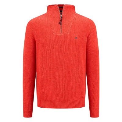 блуза,мъжки,пуловери,fynch,hatton,fisherman,half,zip,sweater,red