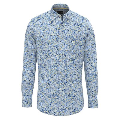 риза,с,дълъг,ръкав,мъжки,ризи,fynch,hatton,flower,print,mix,long,sleeve,shirt,blue