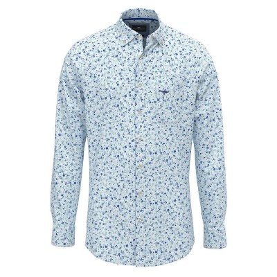 риза,с,дълъг,ръкав,мъжки,ризи,fynch,hatton,flower,prints,long,sleeve,shirt,blue,(summer,lavender)