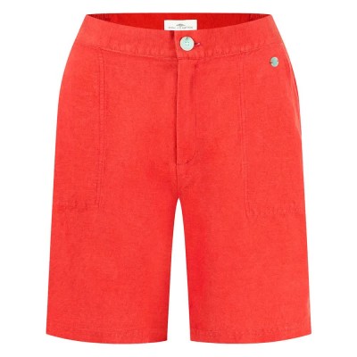 къси,панталони,дамски,панталони,fynch,hatton,linen,mix,shorts,summer,red,(red)