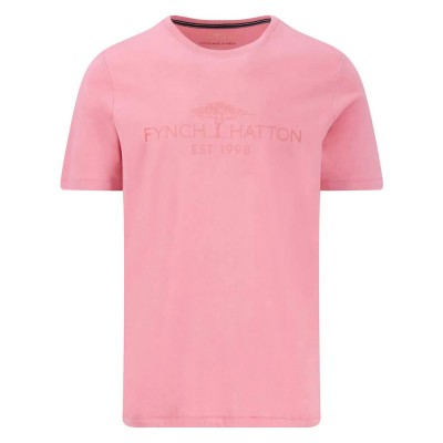 тениска,мъжки,тениски,fynch,hatton,logo,short,sleeve,t,shirt,peony,(pink)