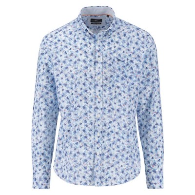 риза,с,дълъг,ръкав,мъжки,ризи,fynch,hatton,premium,flower,prints,long,sleeve,shirt,strong,blue,(blue)