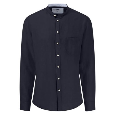 риза,с,дълъг,ръкав,мъжки,ризи,fynch,hatton,premium,linen,long,sleeve,shirt,blue,(navy)