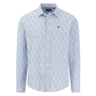 риза,с,дълъг,ръкав,мъжки,ризи,fynch,hatton,prints,on,structure,long,sleeve,shirt,blue