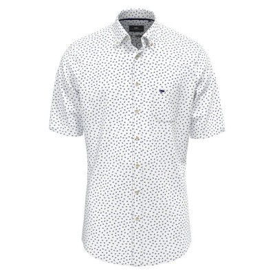 риза,с,къс,ръкав,мъжки,ризи,fynch,hatton,seersucker,print,short,sleeve,shirt,navy,(white)