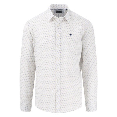 риза,с,дълъг,ръкав,мъжки,ризи,fynch,hatton,prints,on,structure,long,sleeve,shirt,strong,blue,(white)