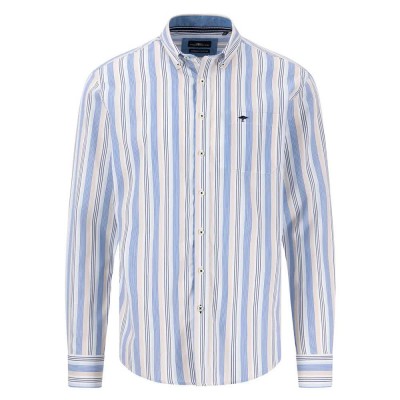 риза,с,дълъг,ръкав,мъжки,ризи,fynch,hatton,poplin,stripes,long,sleeve,shirt,blue,(summer,breeze)