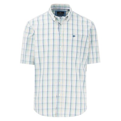 карирана,риза,мъжки,ризи,fynch,hatton,seasonal,combi,check,short,sleeve,shirt,turf,green,(multicolor)