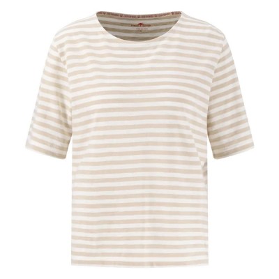 тениска,дамски,тениски,fynch,hatton,stripe,slub,structure,short,sleeve,t,shirt,beige,(125)