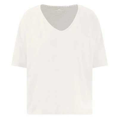 тениска,дамски,тениски,fynch,hatton,slub,structure,short,sleeve,v,neck,t,shirt,milk,(beige)