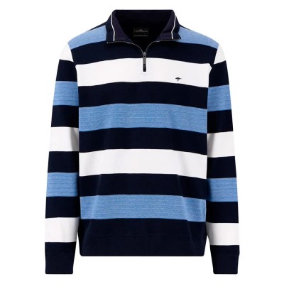 блуза,мъжки,пуловери,fynch,hatton,striped,pique,half,zip,sweatshirt,navy