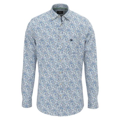 риза,с,дълъг,ръкав,мъжки,ризи,fynch,hatton,summer,flower,print,long,sleeve,shirt,blue