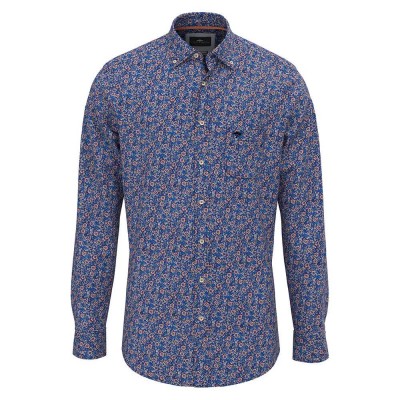 риза,с,дълъг,ръкав,мъжки,ризи,fynch,hatton,summer,flower,print,long,sleeve,shirt,navy,(blue)