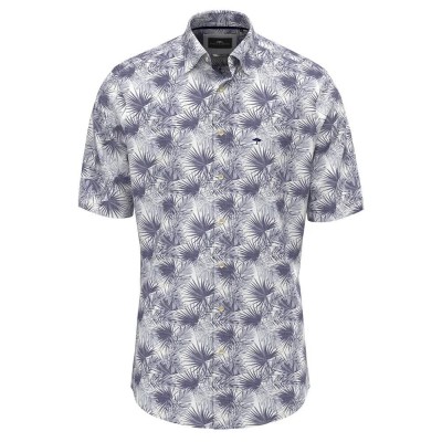 риза,с,къс,ръкав,мъжки,ризи,fynch,hatton,summer,flower,prints,short,sleeve,shirt,navy,(white)