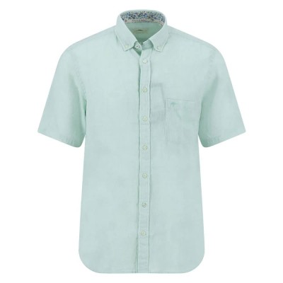 риза,с,къс,ръкав,мъжки,ризи,fynch,hatton,summer,linen,short,sleeve,shirt,minty,green,(green)