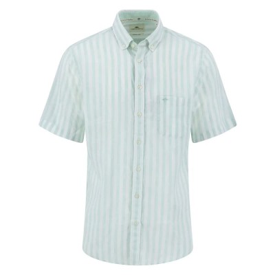 риза,с,къс,ръкав,мъжки,ризи,fynch,hatton,summer,linen,stripes,short,sleeve,shirt,green,(minty,green)