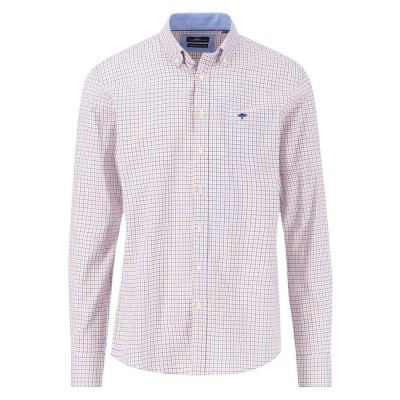 карирана,риза,мъжки,ризи,fynch,hatton,summer,oxford,check,long,sleeve,shirt,orange
