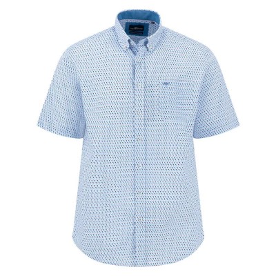 риза,с,къс,ръкав,мъжки,ризи,fynch,hatton,summer,poplin,print,short,sleeve,shirt,blue,(light,peony)