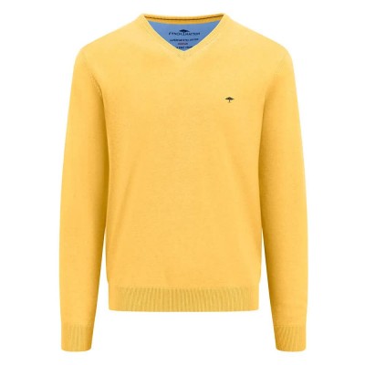 блуза,мъжки,пуловери,fynch,hatton,superfine,v,neck,sweater,yellow