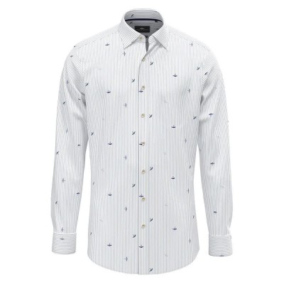 риза,с,дълъг,ръкав,мъжки,ризи,fynch,hatton,tree,print,long,sleeve,shirt,white