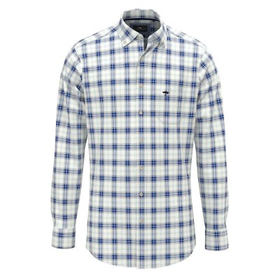 карирана,риза,мъжки,ризи,fynch,hatton,twill,check,long,sleeve,shirt,white