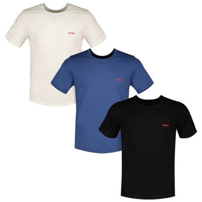 мъжко,бельо,hugo,10268102,01,short,sleeve,base,layer,3,units,open,miscellaneous,(multicolor)