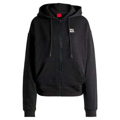 блуза,дамски,блузи,hugo,dalfine,10249110,01,full,zip,sweatshirt,black